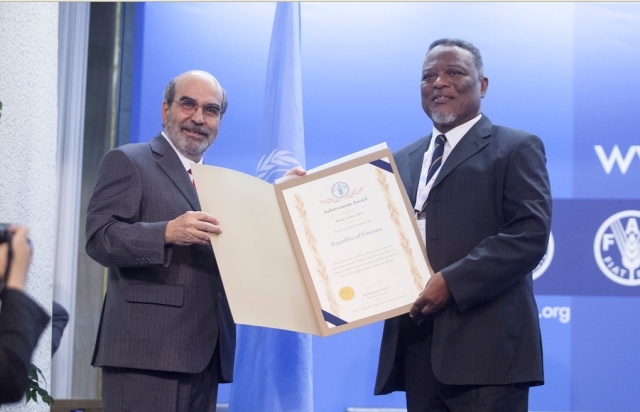 Guyana gets FAO award for halving hunger