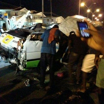 National basketball player among several injured in two accidents; injured robbed on Agricola Road