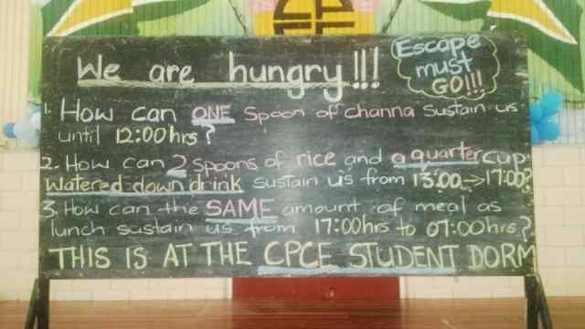 CPCE students protest poor food, deplorable sanitation