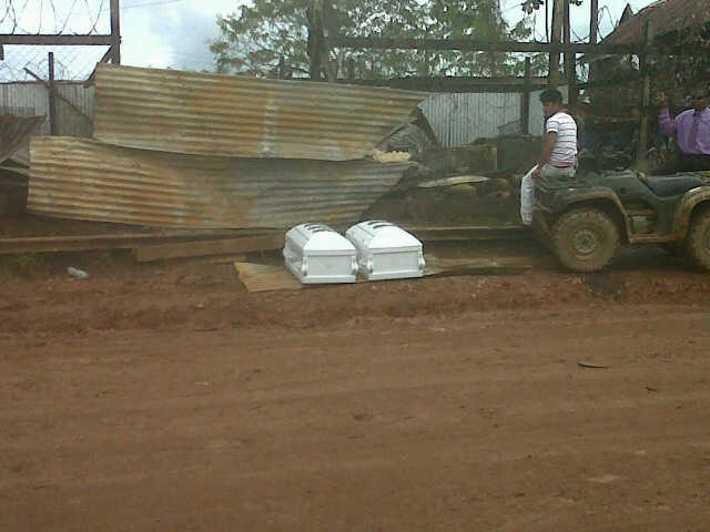 Church floor collapses during service for family who perished in fire