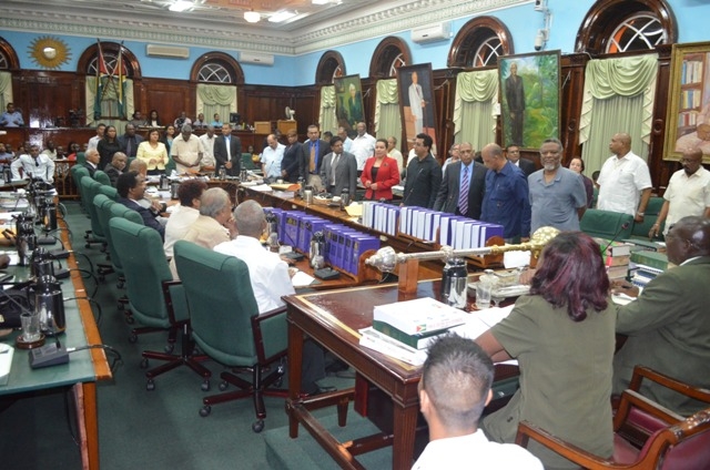 Opposition MPs disrupt sitting to demand apology from Manickchand