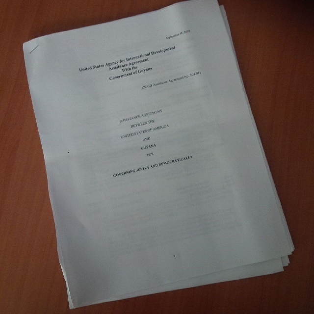 Guyana, US long agreed to focus of democracy project- document