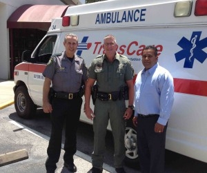 Sheriff’s sergeant helps send two ambulances to Guyana