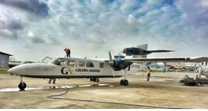 Recently-acquired Trislander plane damaged at Kaieteur