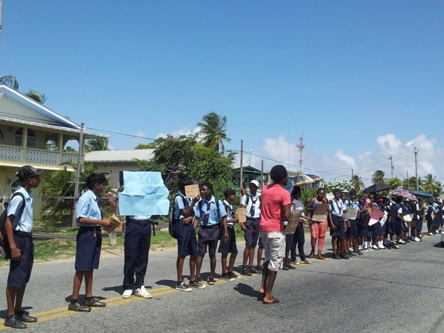 Students protest phasing out of St. John’s Secondary School