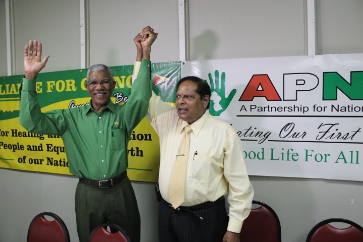 APNU, AFC reveal details of coalition pact;  no decision on name, symbol