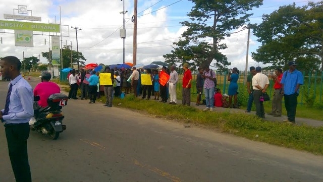 UG workers proceed on “indefinite” strike