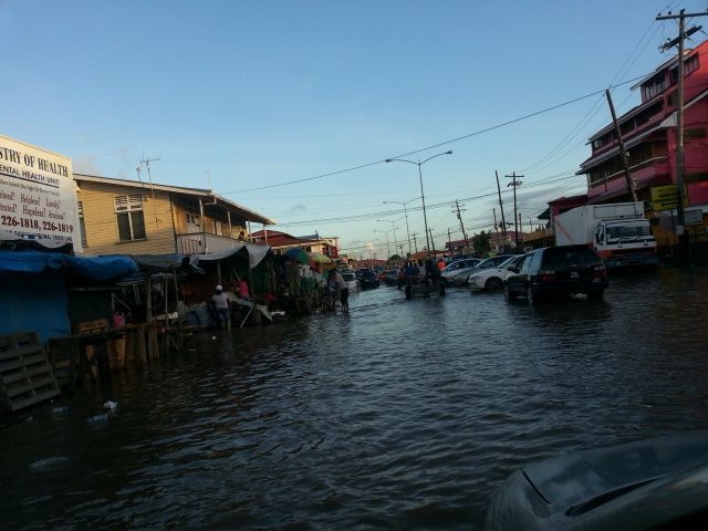 Spring tide causes flooding