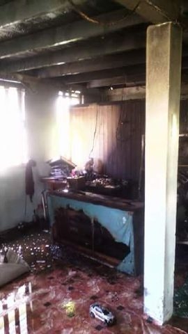 Easter Monday fire displaces family
