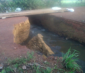 Heavy rainfall washes away sections of Linden-Lethem road; traffic halted