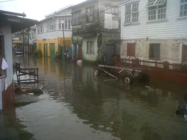 Albouystown flooding caused by seepage in Sussex Street sluice