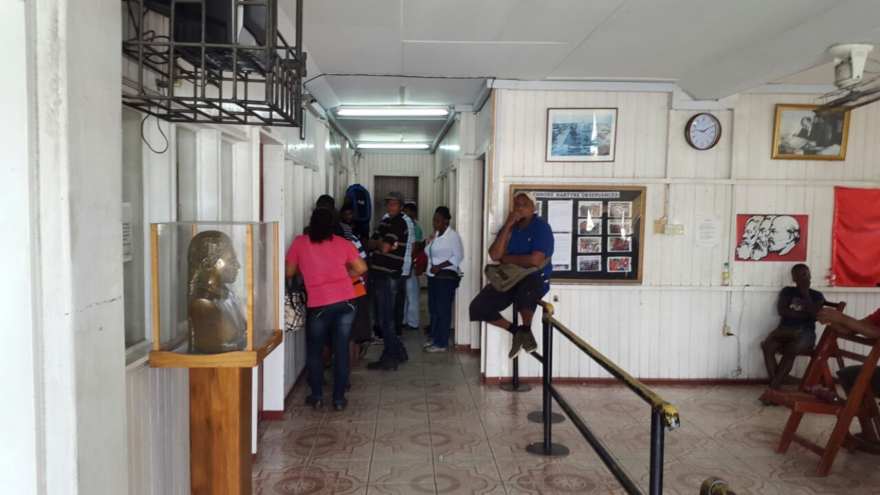 GUYSUCO workers bailing money from GAWU credit union