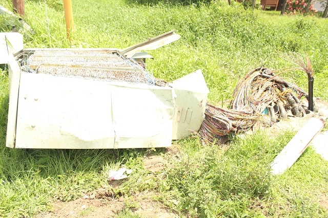 Cable cabinet severely damaged – lower East Coast telephone service disrupted