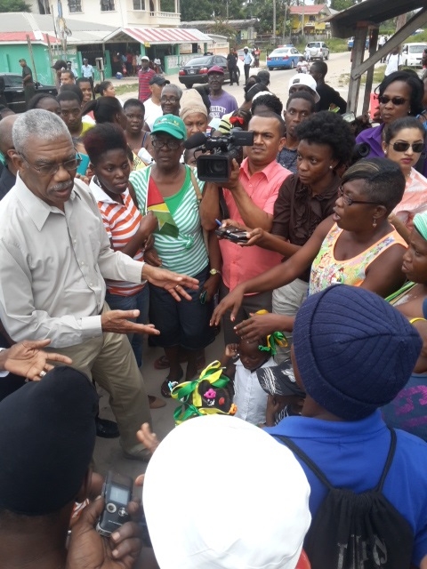 Granger visits Linden for the first time since elections, promises to return next month