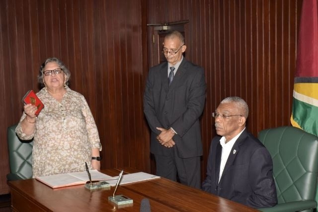 Mild drama at swearing in of PPPC-nominated GECOM commissioners