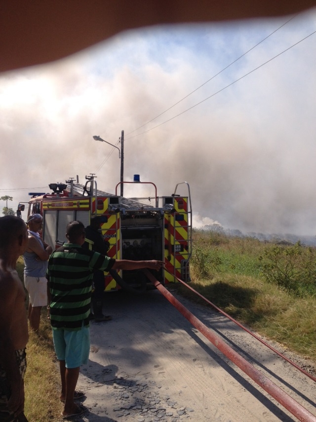 Bush fire on the East Coast Demerara