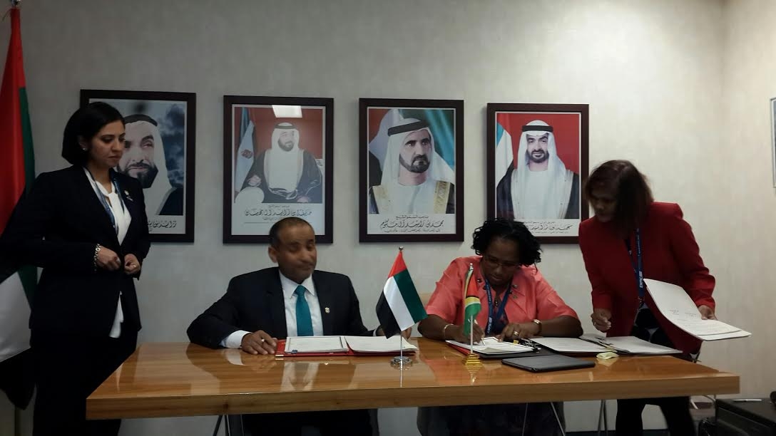 Guyana, United Arab Emirates ink air services agreement