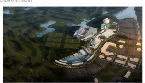The proposed Guyana Sports Complex, according to Baker Barrios Architects, Inc.