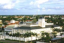 The United States Embassy in Guyana where the American Drug Enforcement Agency's (DEA) office would be based.