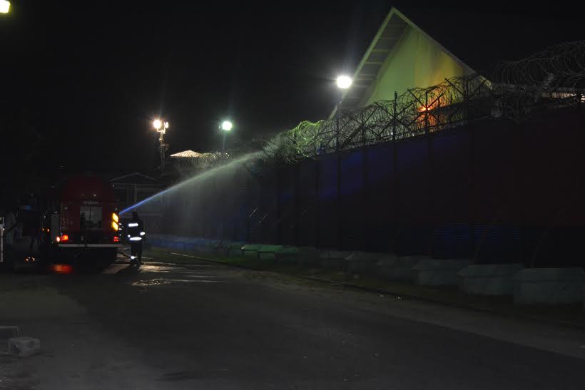 Update: Prisoners relight fire at Camp Street Prison