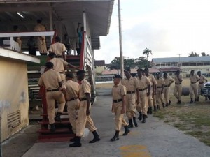 Several members of the Guyana Police Force going to vote at the Police Force Sports Club, Eve Leary.