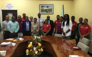 Representatives from United Nations' Food and Agriculture Organisation (FAO) with Senior Staff of Guyana Lands and Surveys Commission (GL&SC)