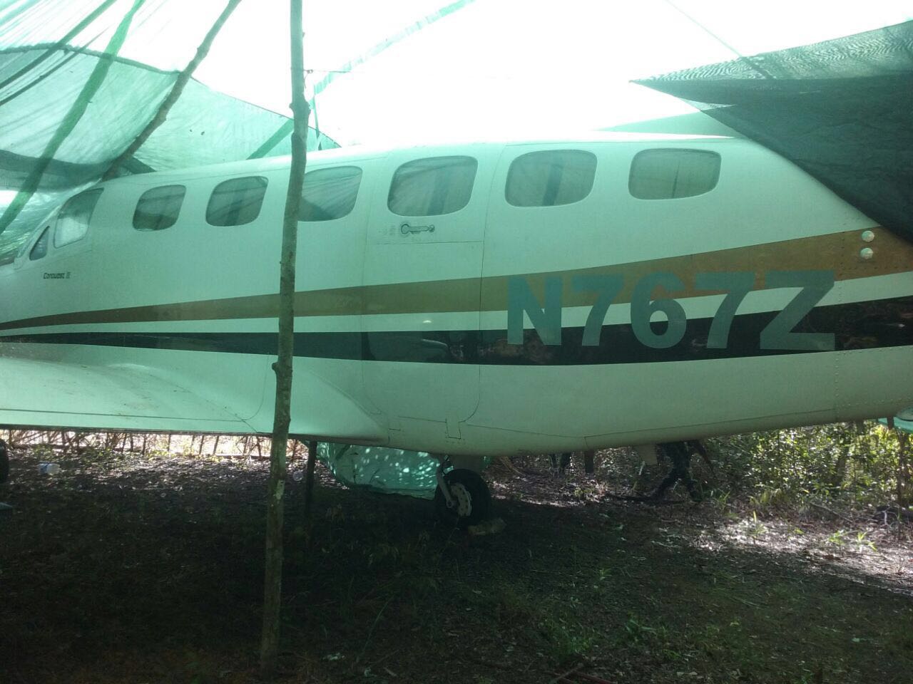 Illegal plane frequented area; communication equipment aboard being analysed