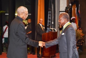Speaker of the National Assembly, Dr. Barton Scotland, was awarded the Order of Roraima, the second highest National Award of Guyana.