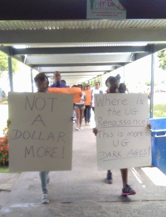 University students protest tuition fee hike; administration mum