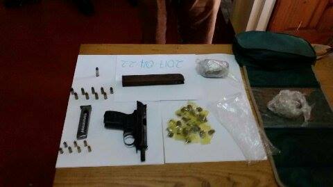 Mason allegedly held with ganja, gun and ammo