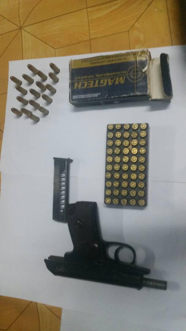 Businessman held allegedly with gun, ammo; wife held for bribing cop to free husband