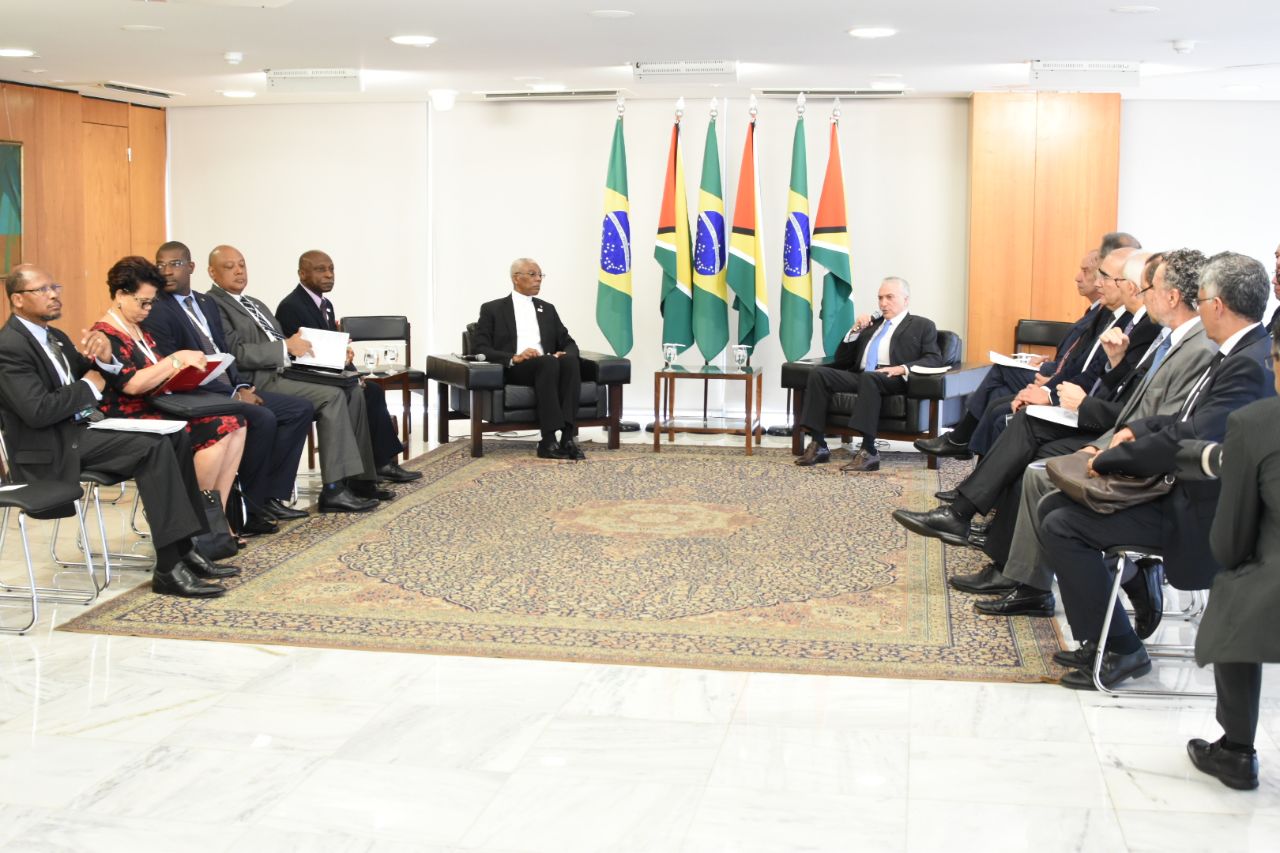 Guyana, Brazil ink agreements for constructing road, combating drought