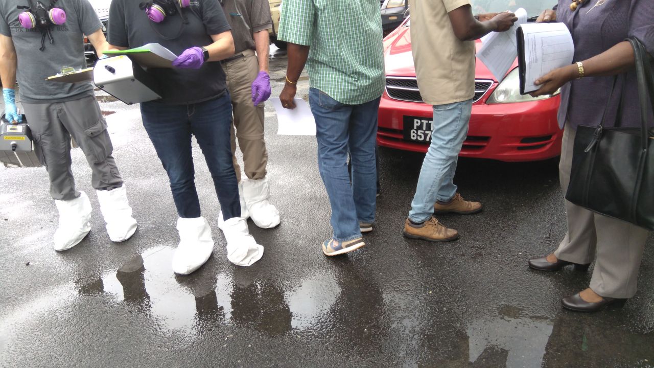 PAHO experts inspecting GGMC for mercury