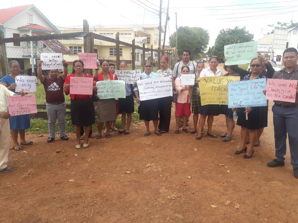Striking teachers abandoned classrooms countrywide while others remained on the job