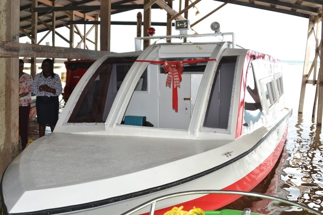 Bartica gets GYD$11 million locally-made water ambulance