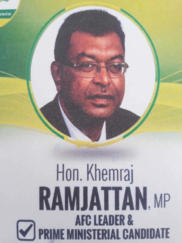 Ramjattan is AFC leader, Trotman is Chairman