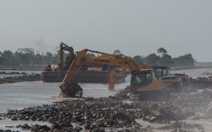 Another sea defence breach at Dantzig