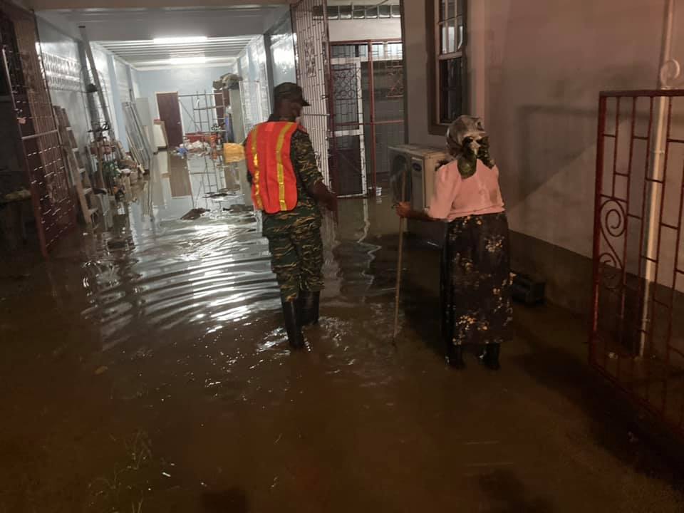 Severe flood at Grove, East Bank Demerara