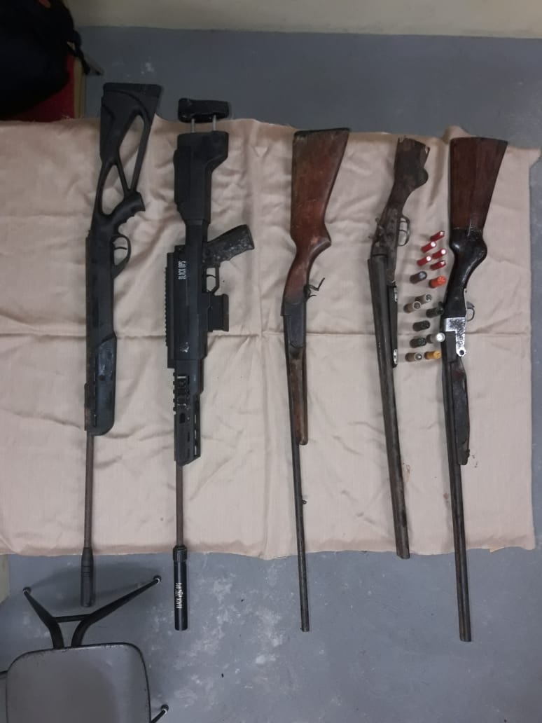 Guns, ammo unearthed; GYD$3.4 million worth of marijuana burnt