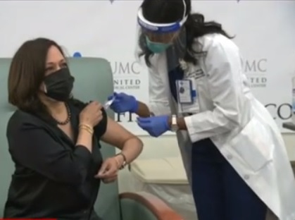 Nurse of Guyanese parentage administers vaccine to US Vice President-elect Kamala Harris