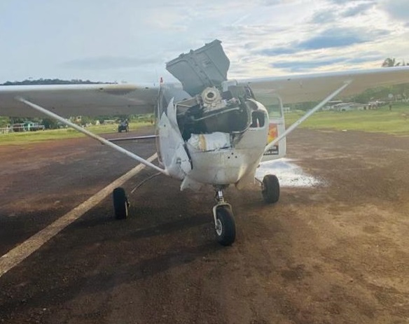Plane’s propeller disintegrated on takeoff from Kamarang airstrip.