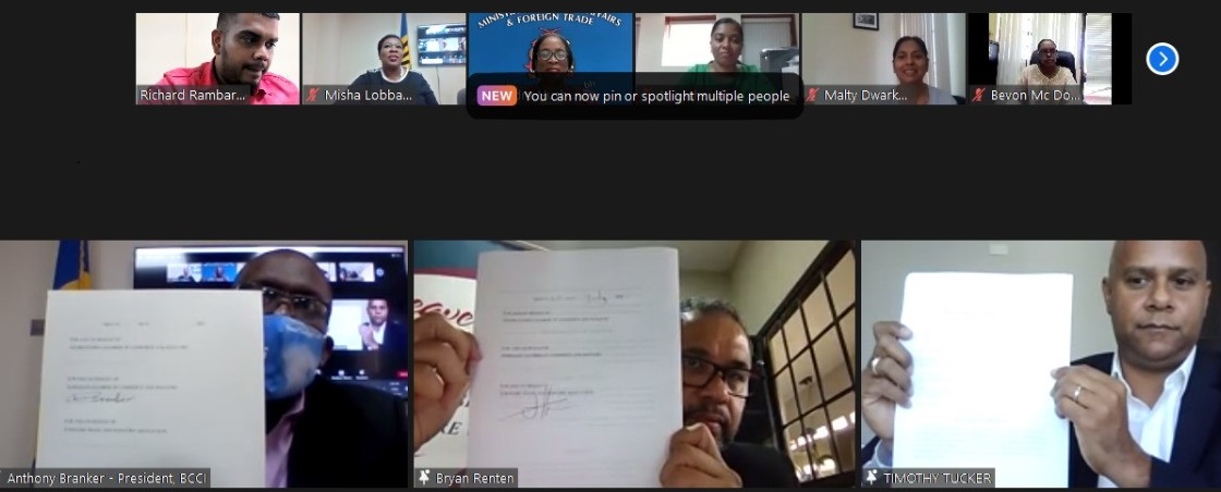 Guyanese, Barbadian, Surinamese business chambers ink cooperation accord