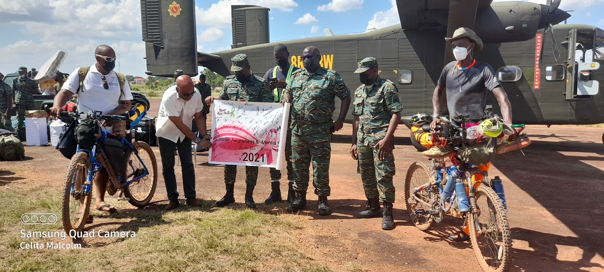 GDF transports “Ride For Hope” cyclists back from Lethem