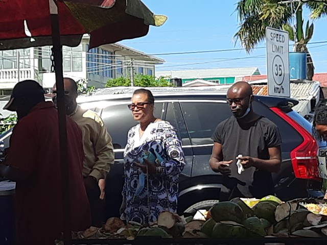 Commonwealth Secretary General in Guyana for talks; spotted at Bourda Market