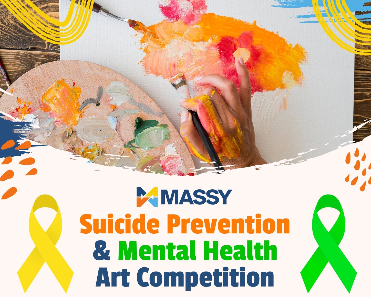 Massy gets ready to judge art competition entries for World Suicide Prevention Day