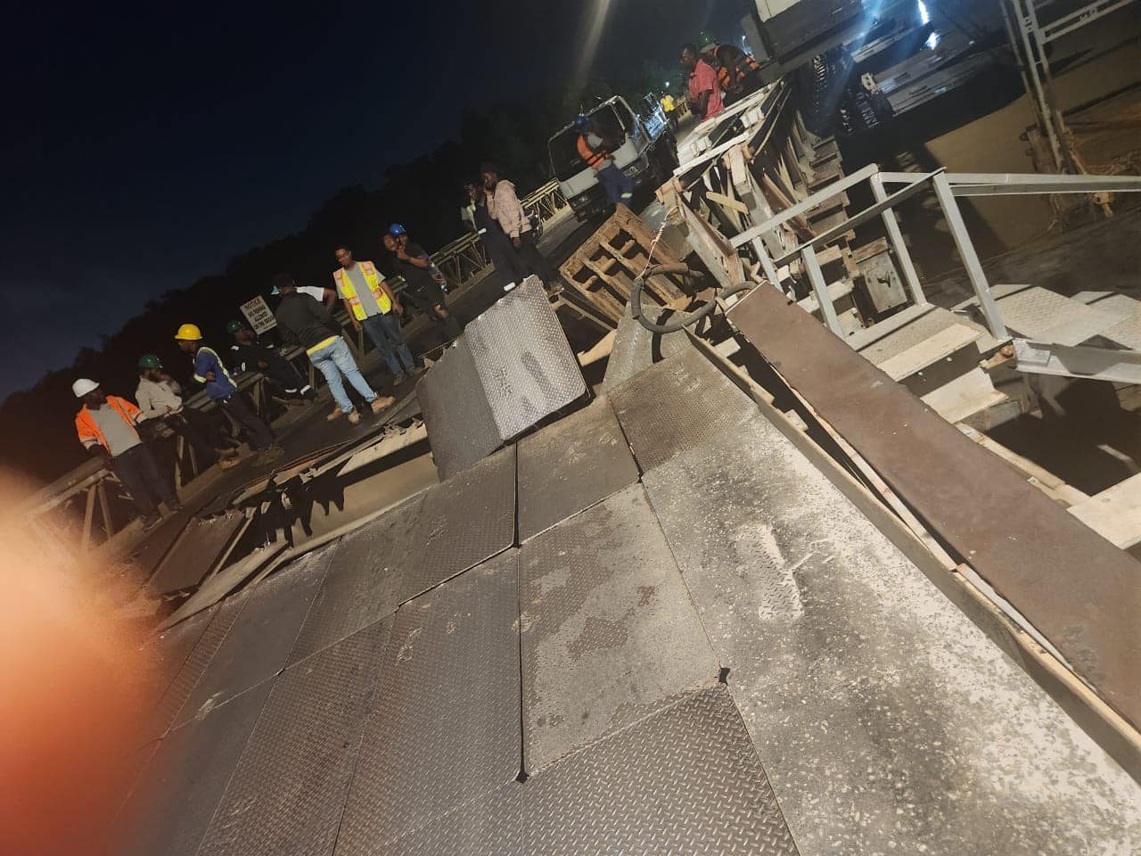 Demerara Harbour Bridge not working after vessel collision