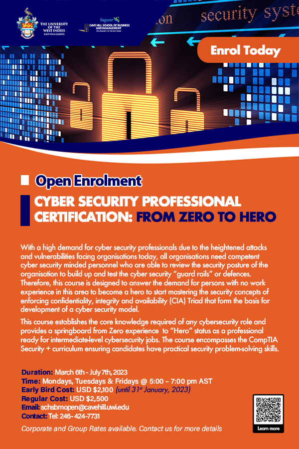 Enroll Today for Cybersecurity Professional Certification