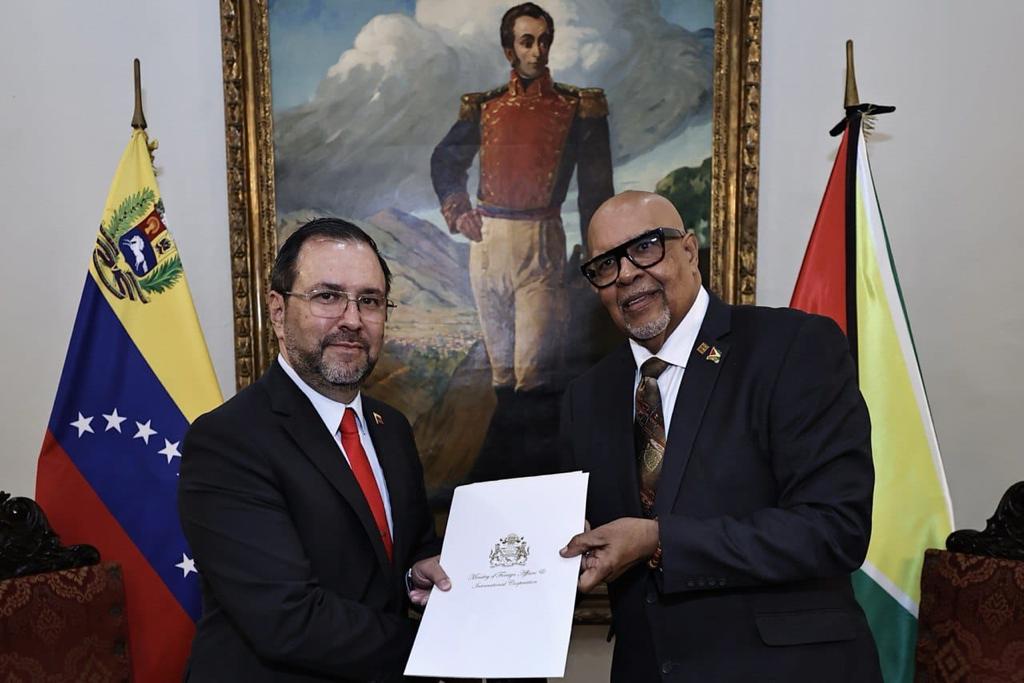 Guyana’s Ambassador to Venezuela presents Letters of Credence; hopes for cooperation programme