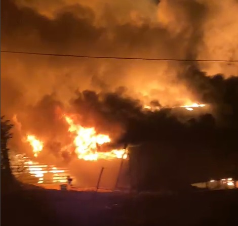 Fire destroys hotels, houses at Eteringbang