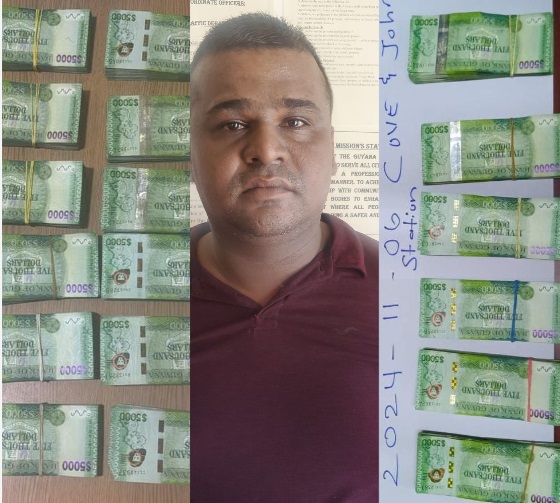 Suspect in ‘staged’ multi-million dollar robbery arrested; GY$8 million recovered